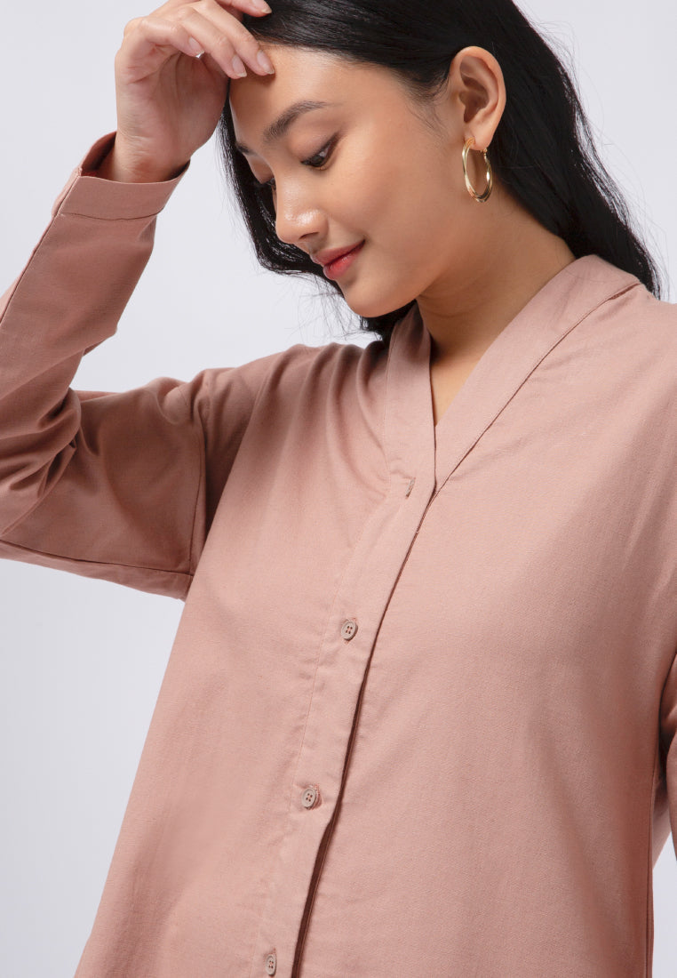 Midi Dress with Asymmetrical Hem