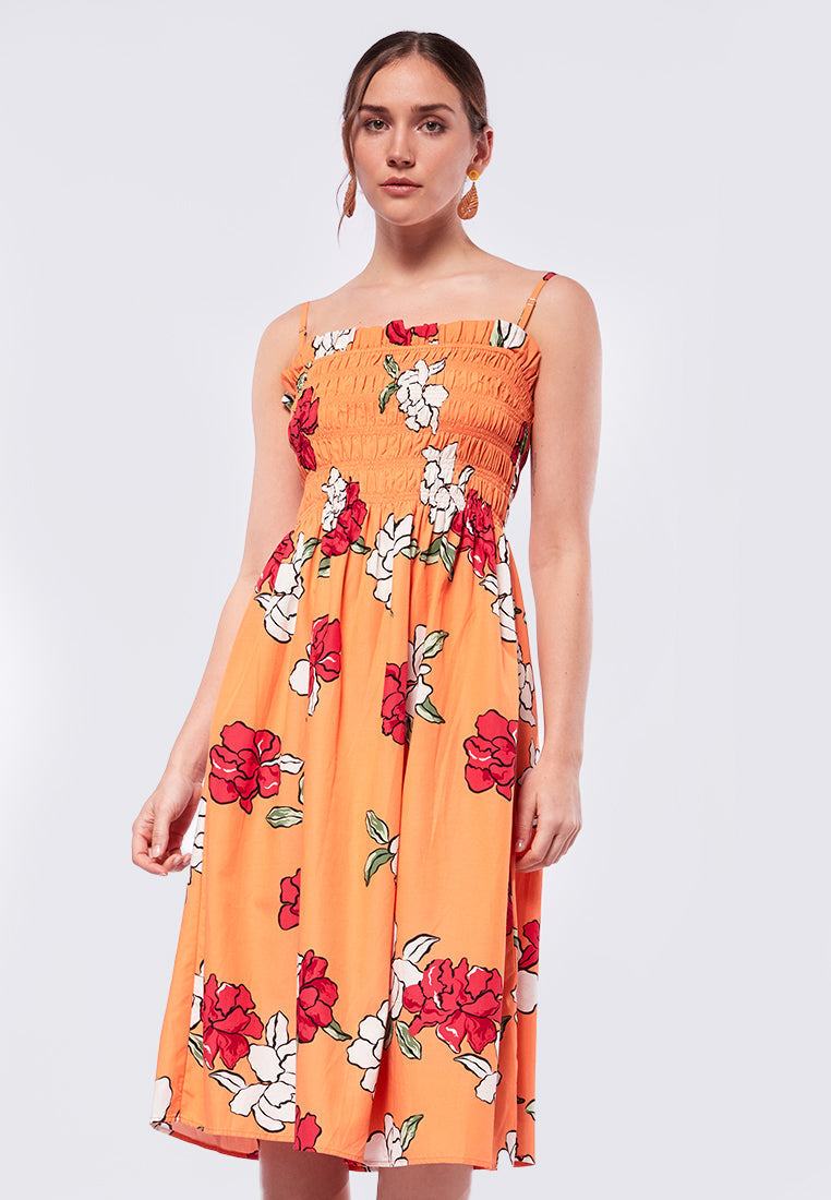 Sleeveless Printed Midi Dress