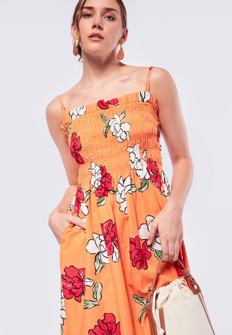 Sleeveless Printed Midi Dress