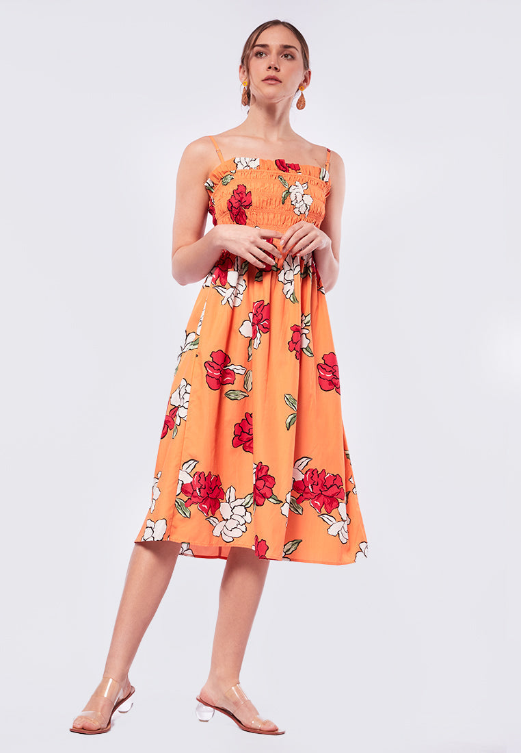 Sleeveless Printed Midi Dress