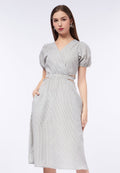 Cut Out Printed Midi Dress
