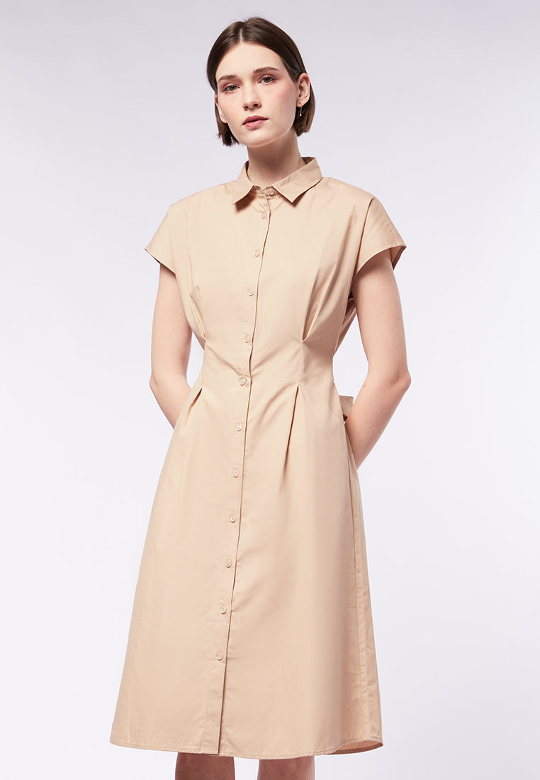 Short Sleeve Two Ways Midi Dress