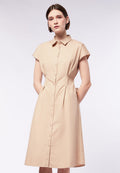Short Sleeve Two Ways Midi Dress