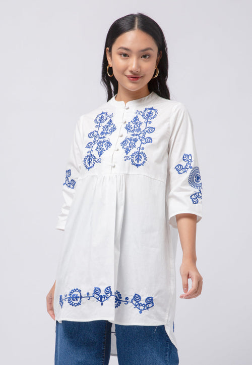 3/4 Sleeves Tunic with Embroidery