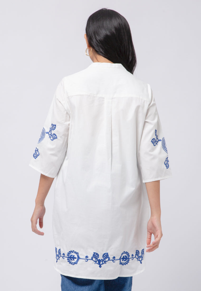 3/4 Sleeves Tunic with Embroidery