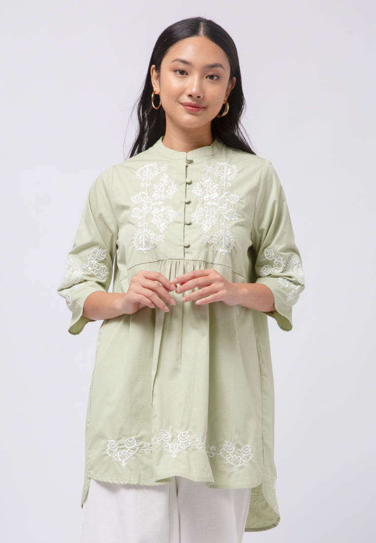 3/4 Sleeves Tunic with Embroidery