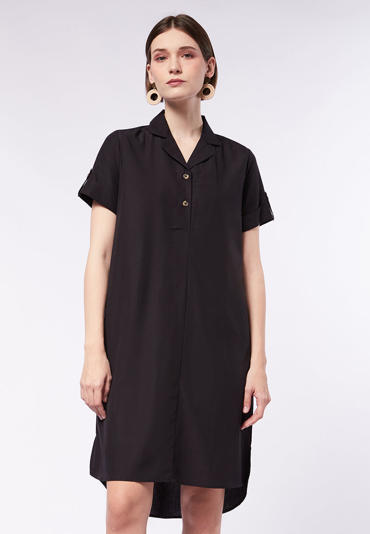 V-Neck Short Sleeve Mini Dress