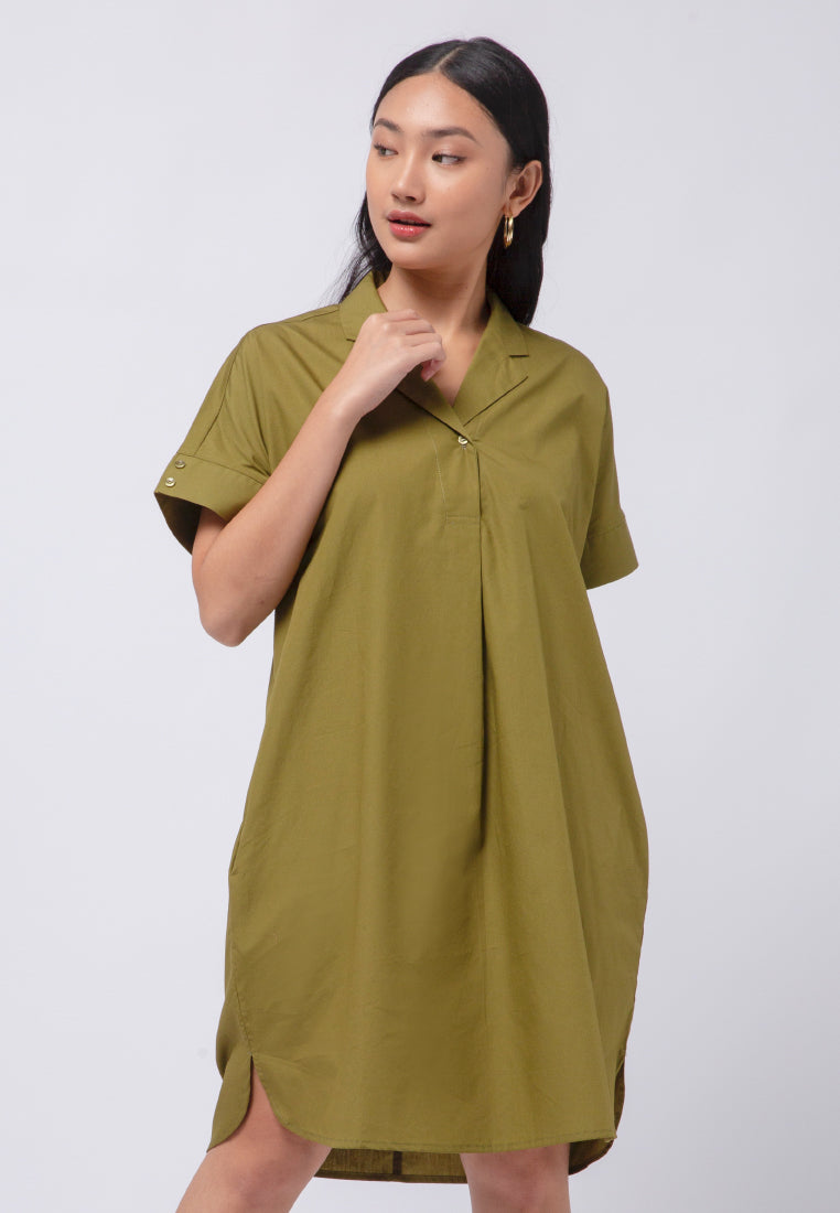 Pyjamas Collar Shift Dress