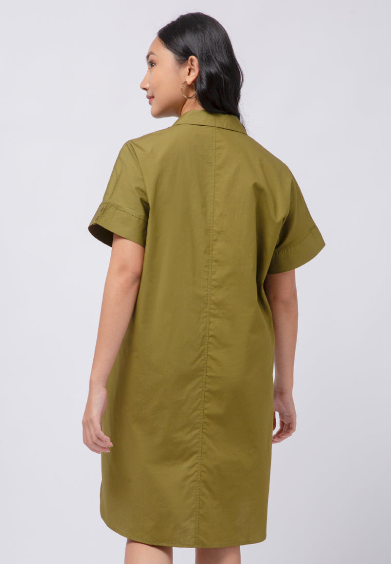 Pyjamas Collar Shift Dress