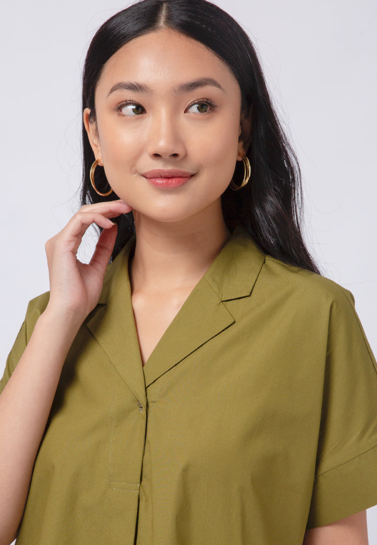 Pyjamas Collar Shift Dress