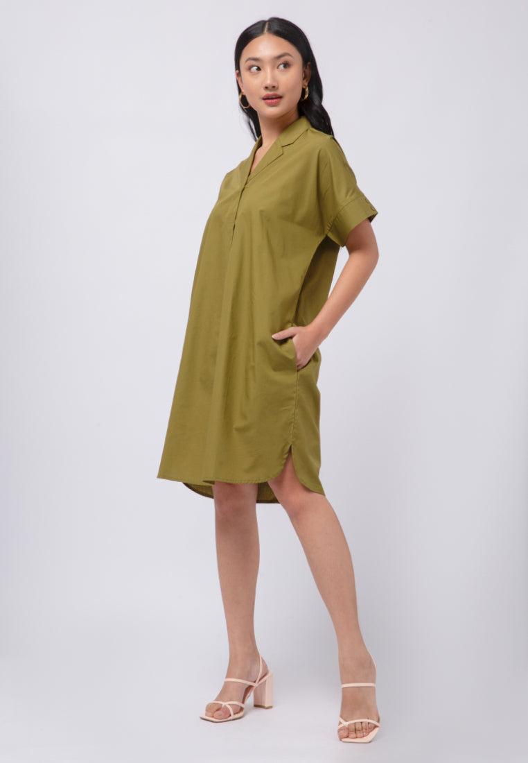 Pyjamas Collar Shift Dress