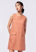 Sleeveless Mini Dress with Patch Pocket