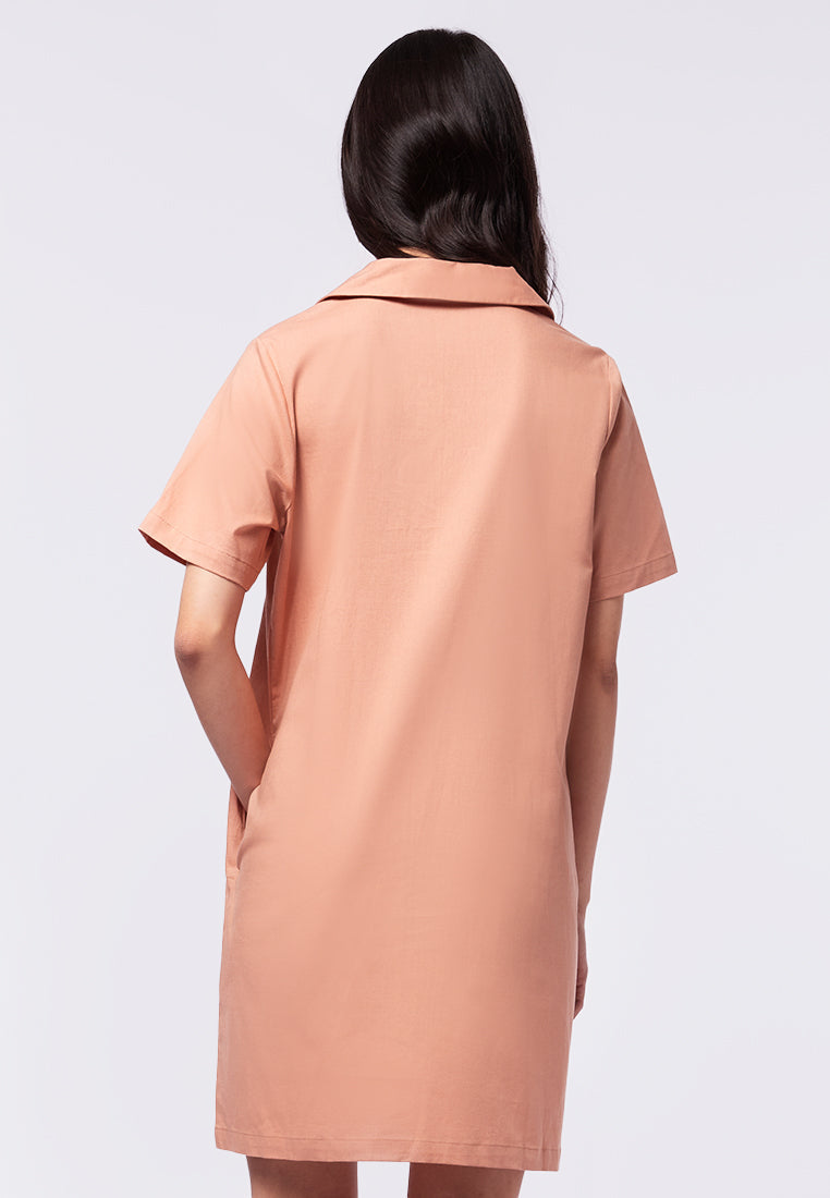 V-Neck Short Sleeve Mini Dress
