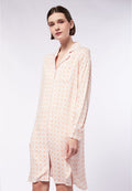Printed Lounge Mini Dress with Collar