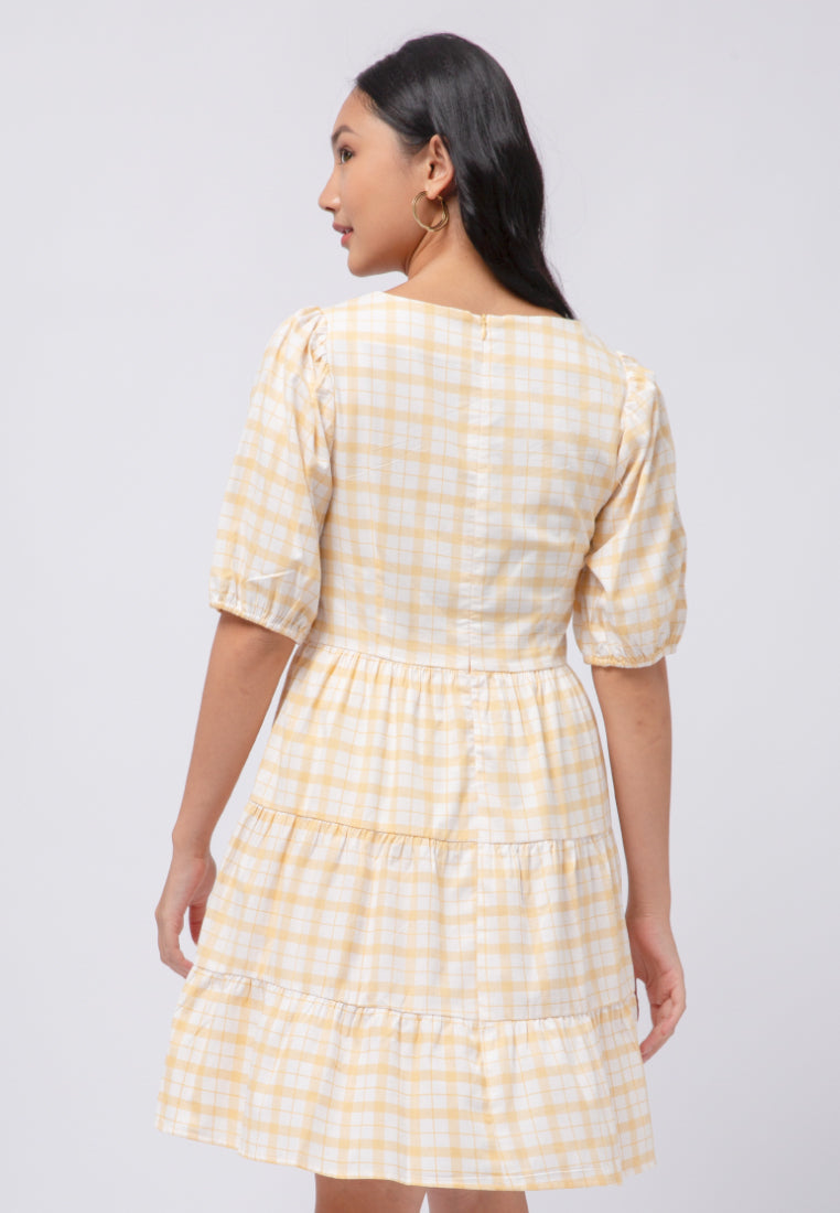 Printed Tier Short Dress