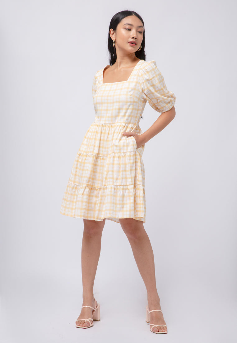 Printed Tier Short Dress