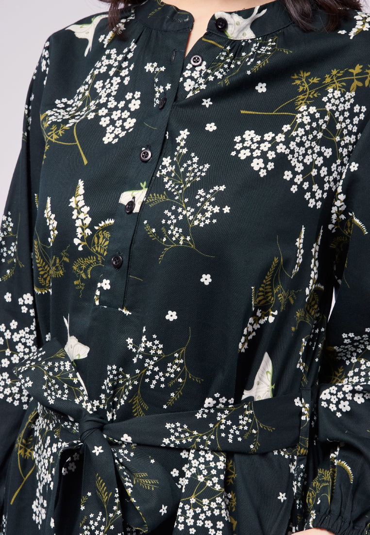 Printed Tier Mini Dress