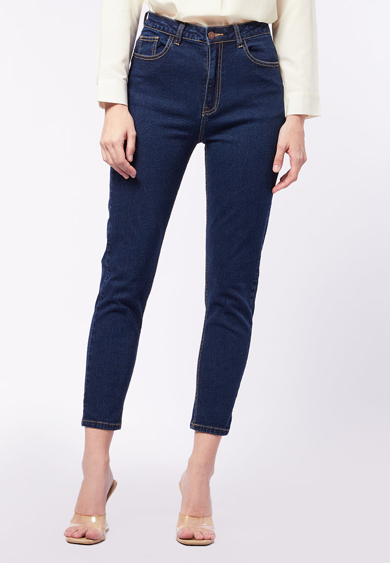 Slim Fit Fitted Denim Pants