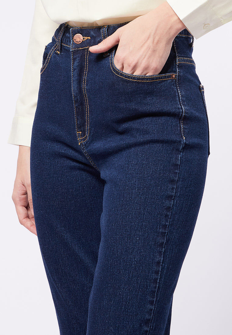 Slim Fit Fitted Denim Pants