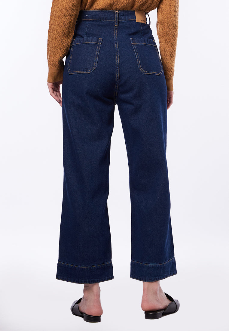 Straight Leg Denim with Patch Pocket