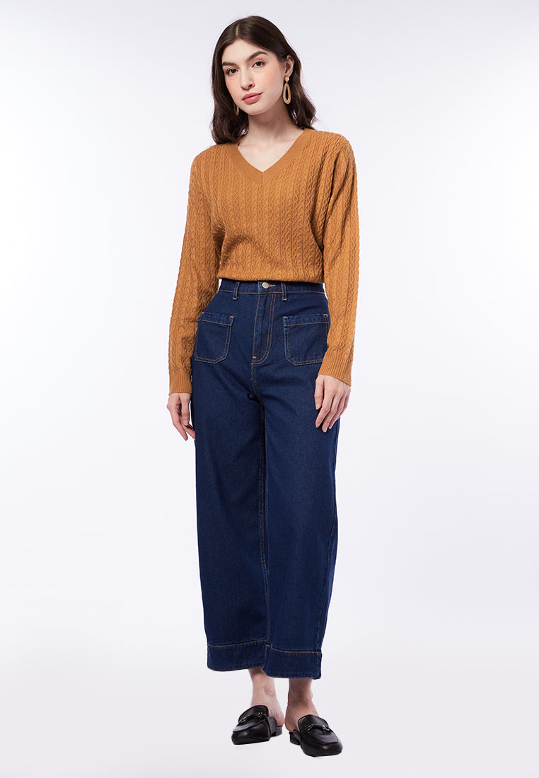Straight Leg Denim with Patch Pocket
