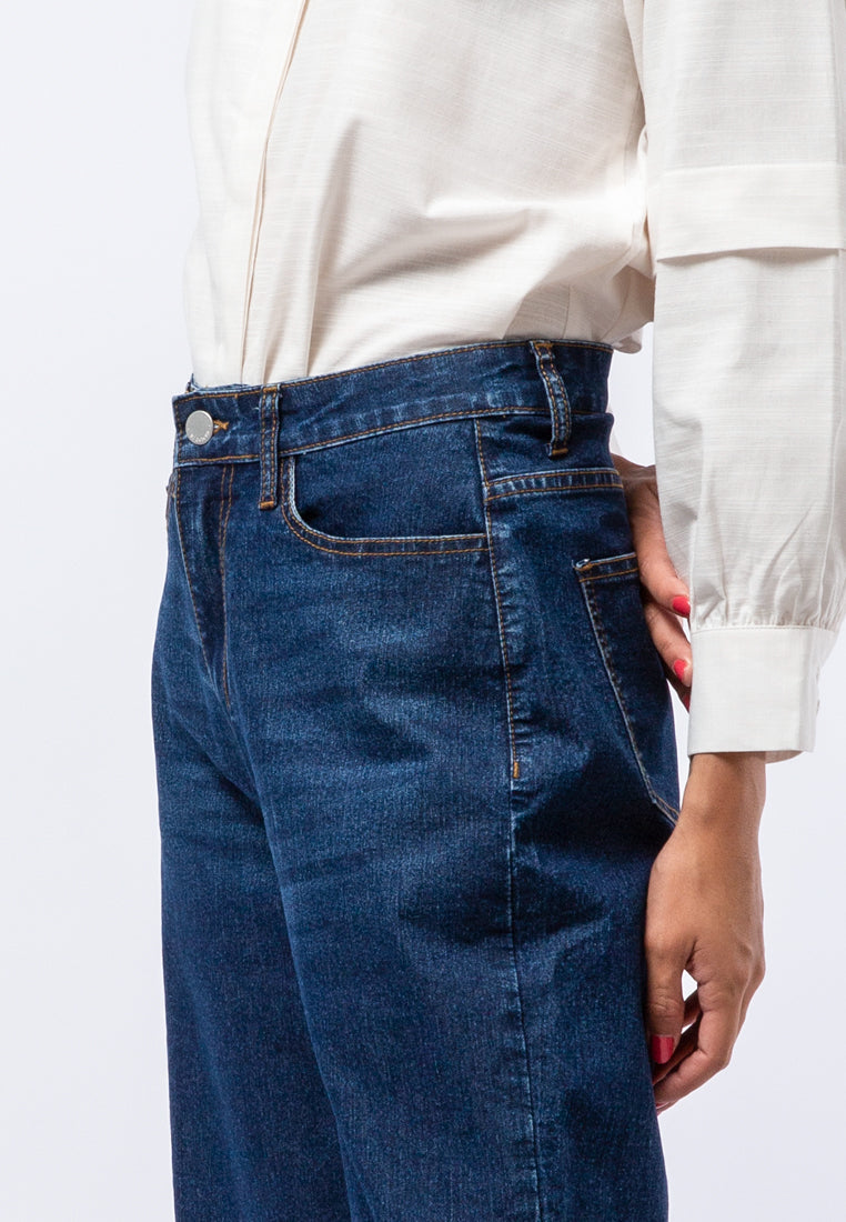Highwaist Straight Denim Pants