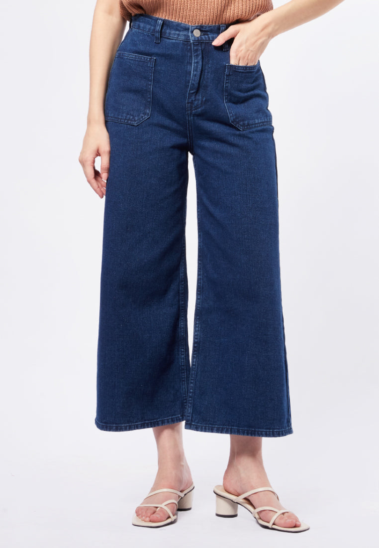 Wide Leg Denim Pants