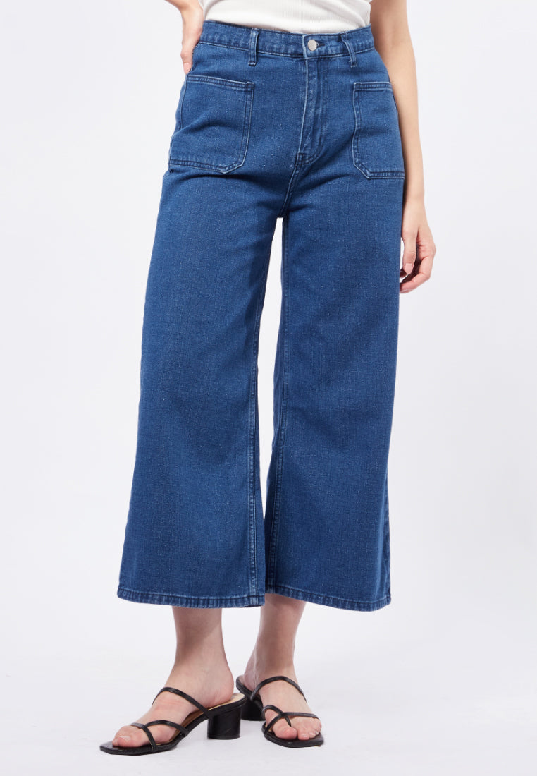 Wide Leg Denim Pants