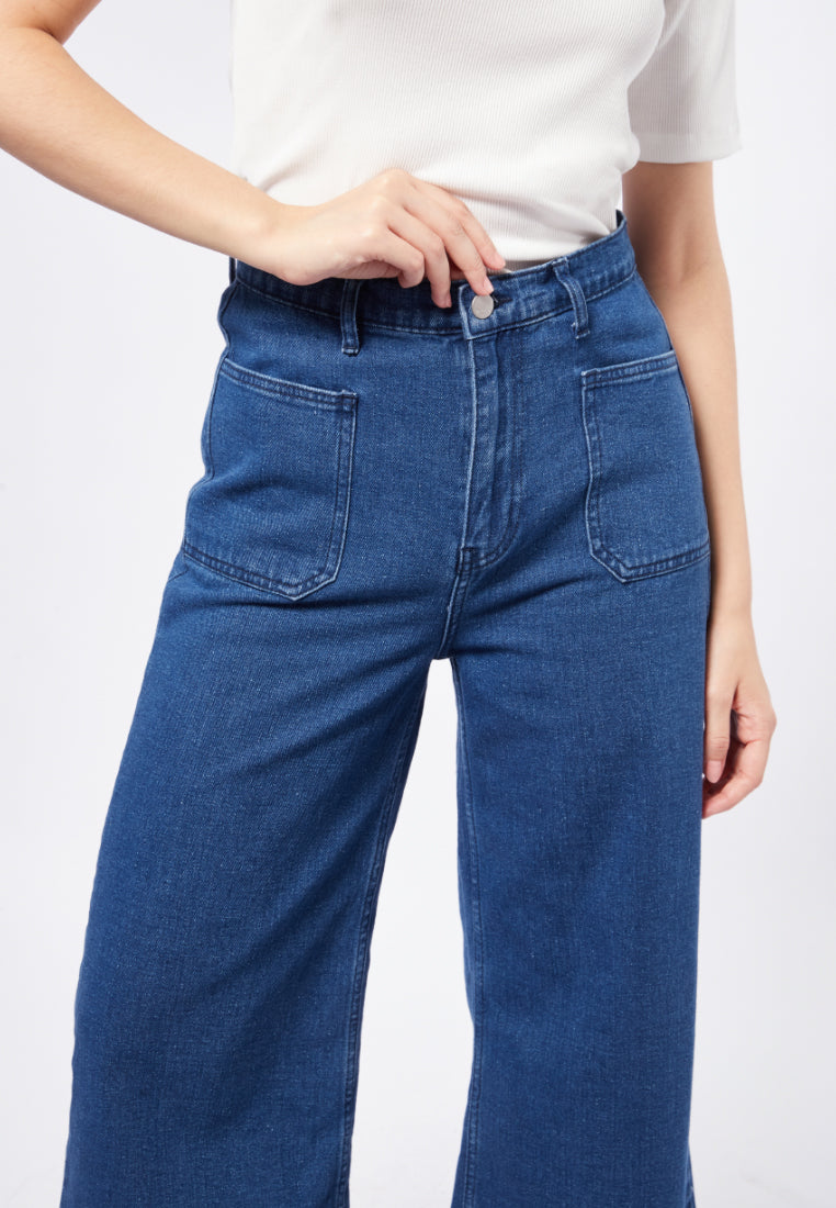 Wide Leg Denim Pants