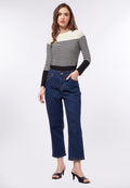High Waist Tapered Denim Pants