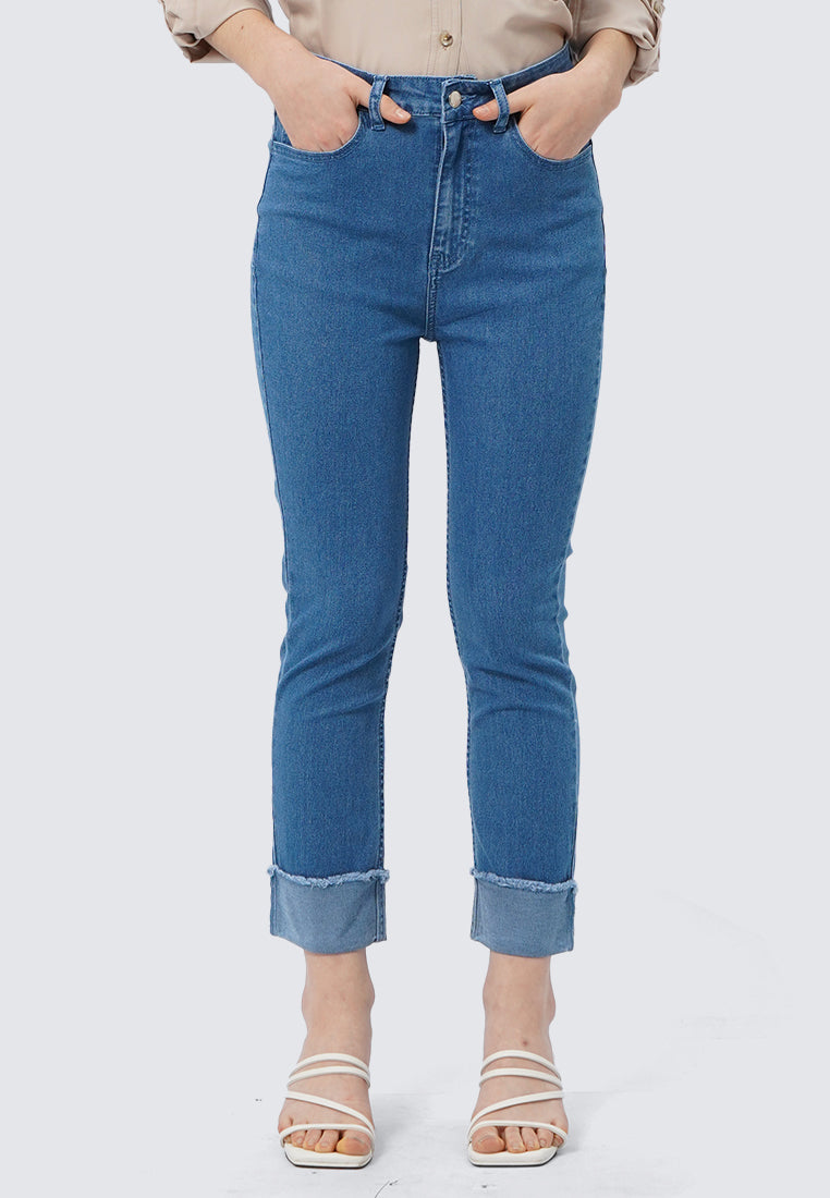 Rolled Up Denim Pants