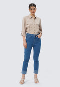 Rolled Up Denim Pants