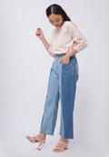 Colorblock Denim Pants
