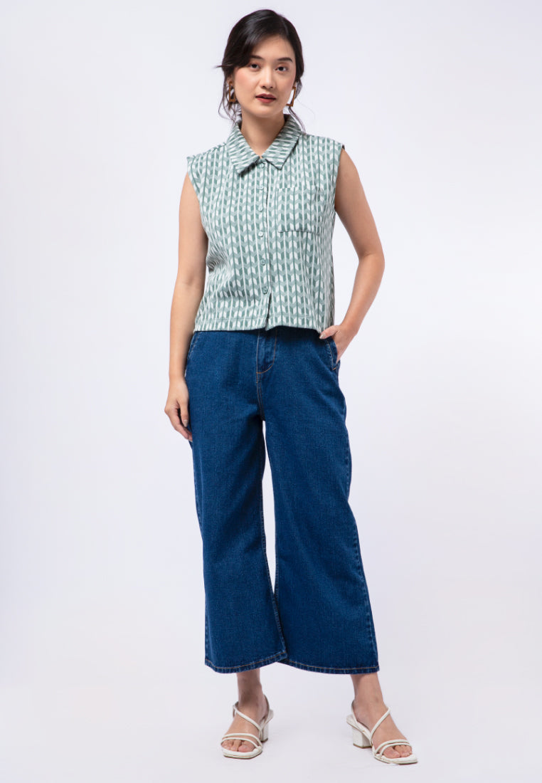Wide Leg Denim Pants