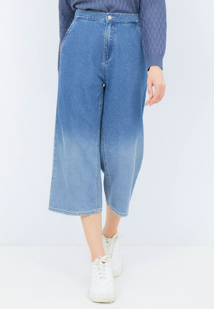 Wide Leg Tie Dyed Denim Pants