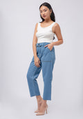 Tapered Crop Denim Pants