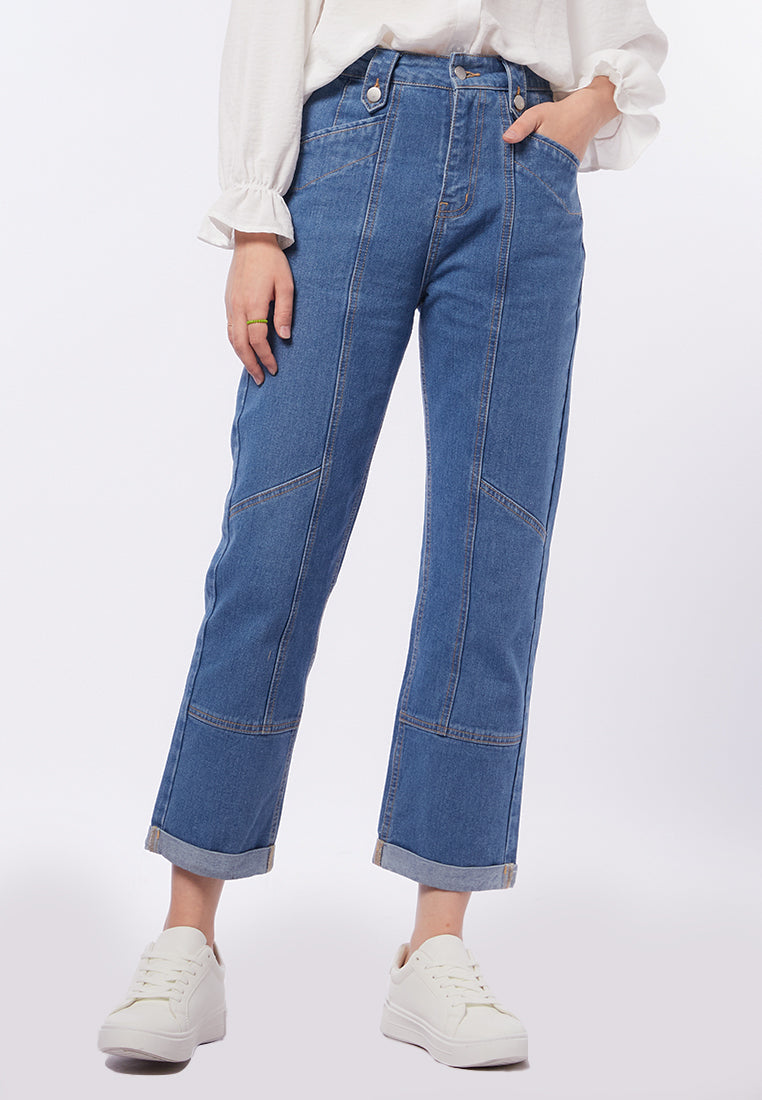 Tapered Fit Denim with Pocket Details