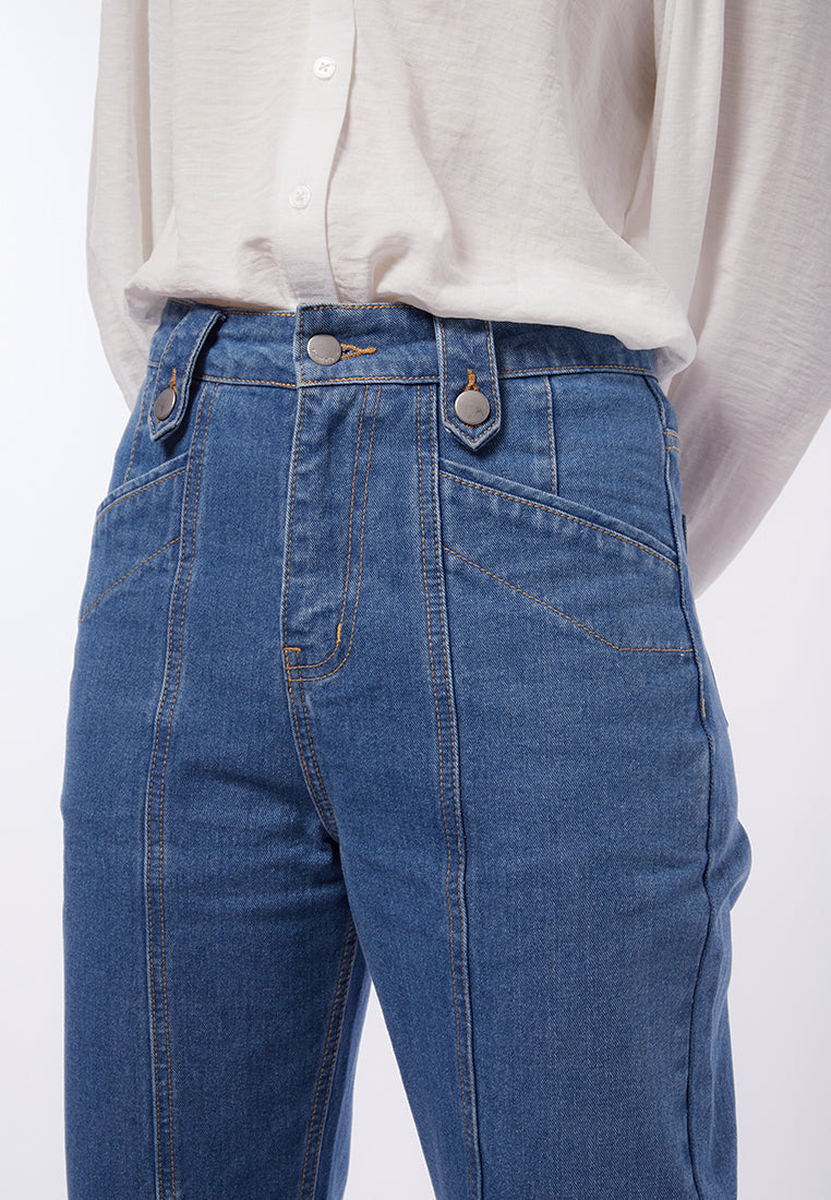 Tapered Fit Denim with Pocket Details