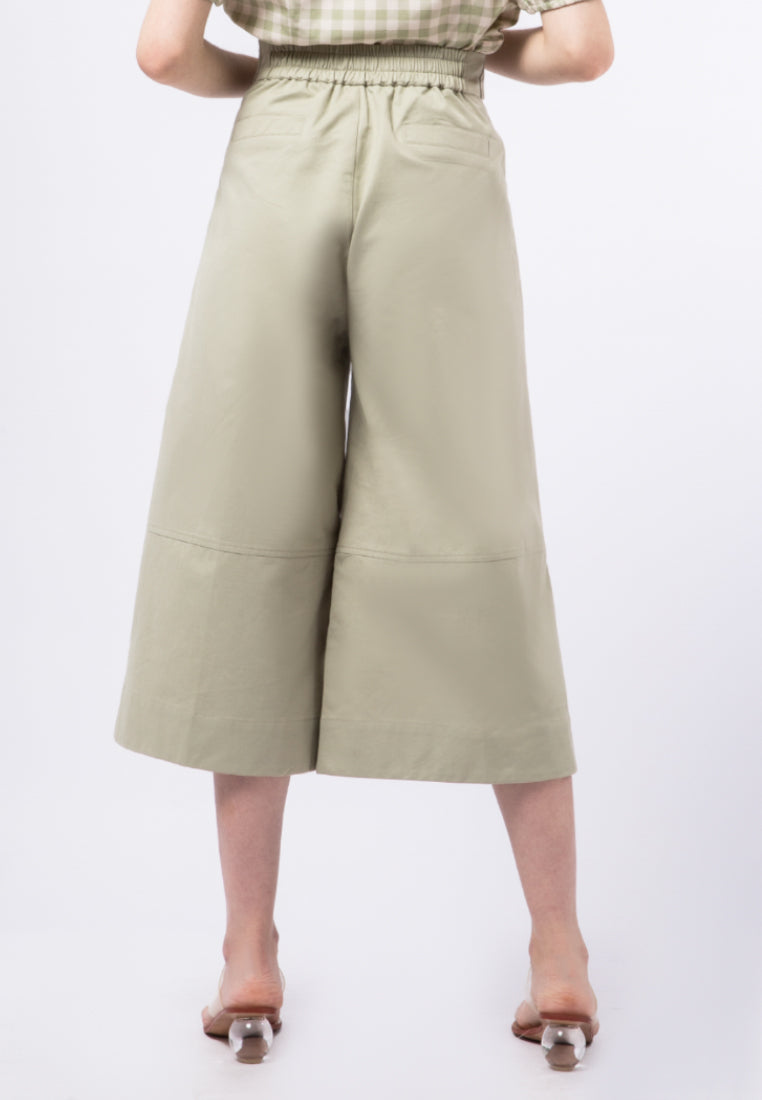 Wide Leg Pants with Belt Details