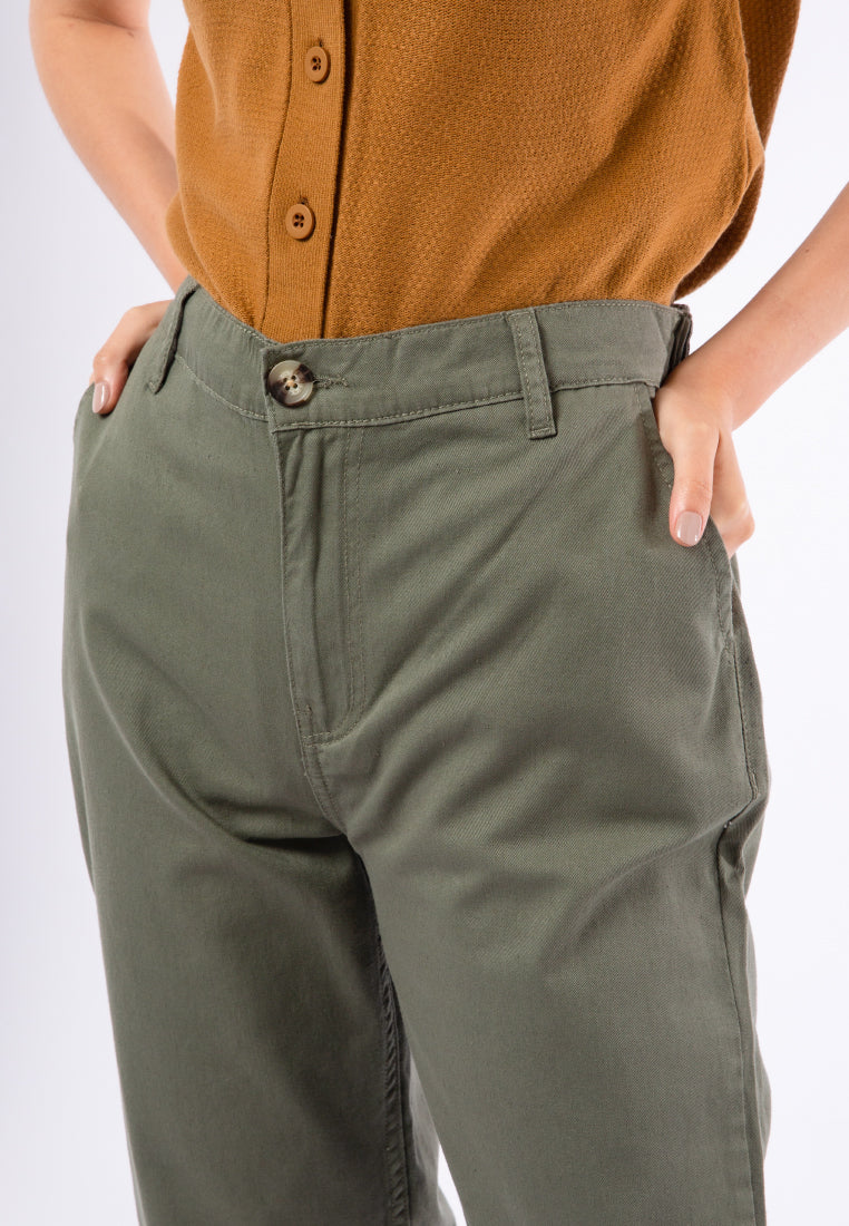 Loose Pants with Roll Up Hem