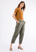 Loose Pants with Roll Up Hem