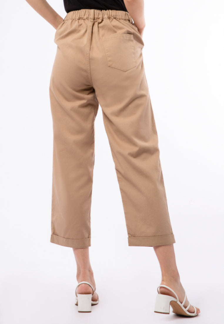 Loose Pants with Roll Up Hem