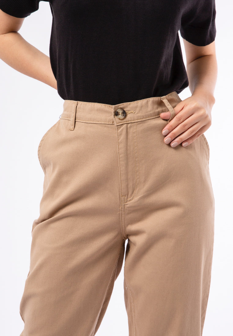 Loose Pants with Roll Up Hem