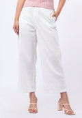 Wide Leg Pants with Horn Button