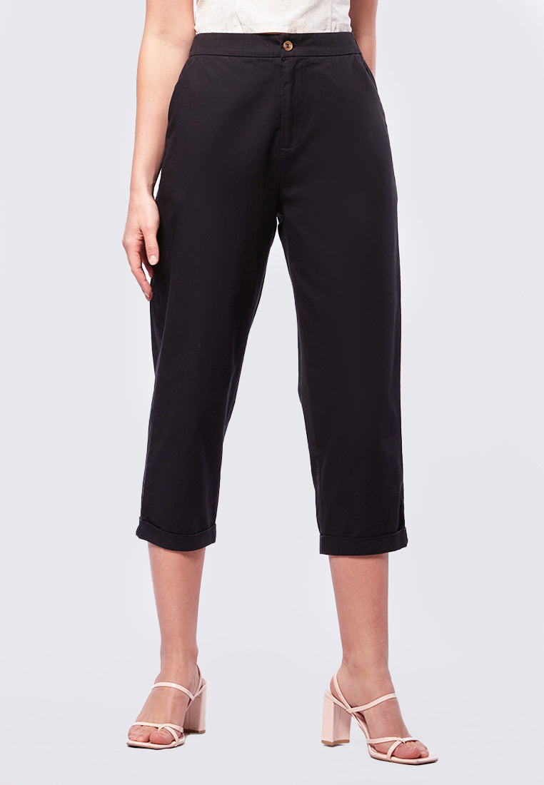 High Waist Straight Fit Pants