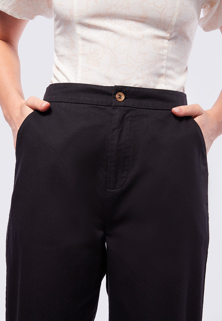 High Waist Straight Fit Pants