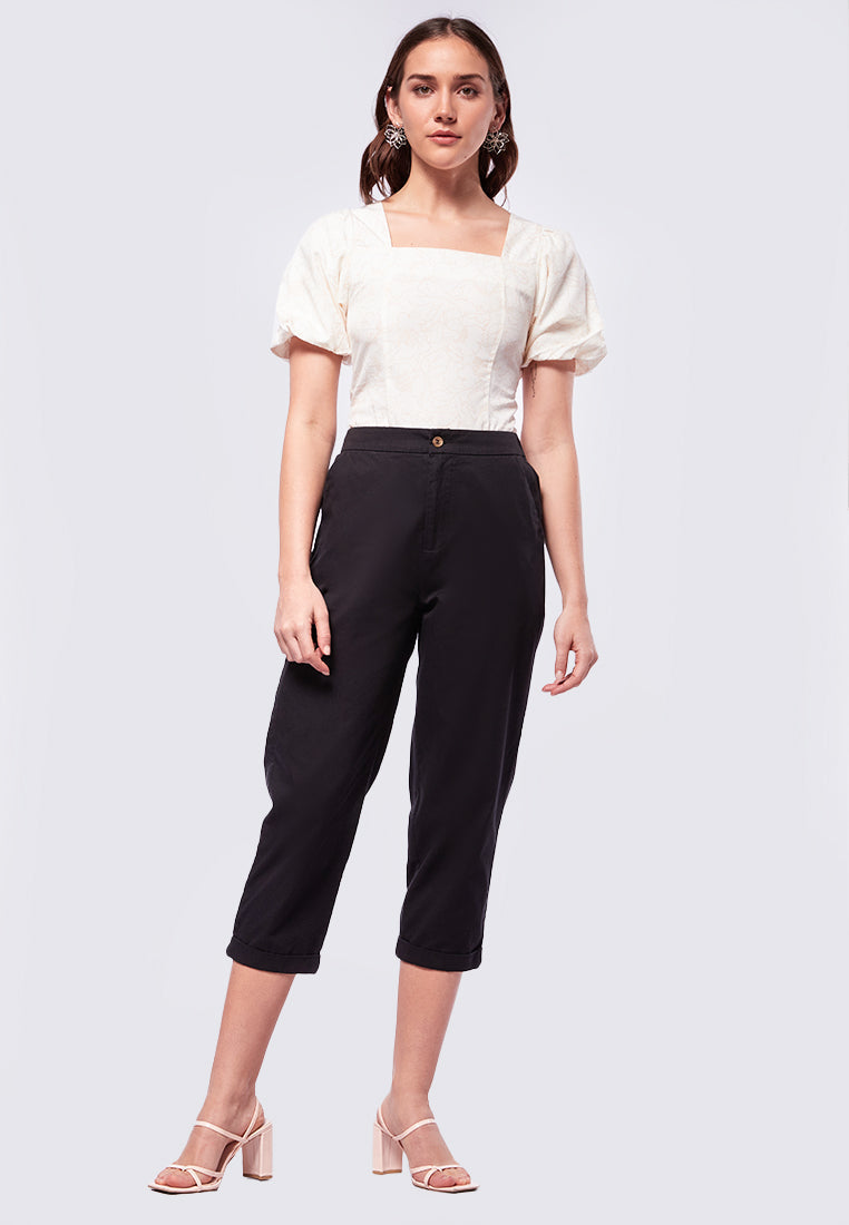 High Waist Straight Fit Pants