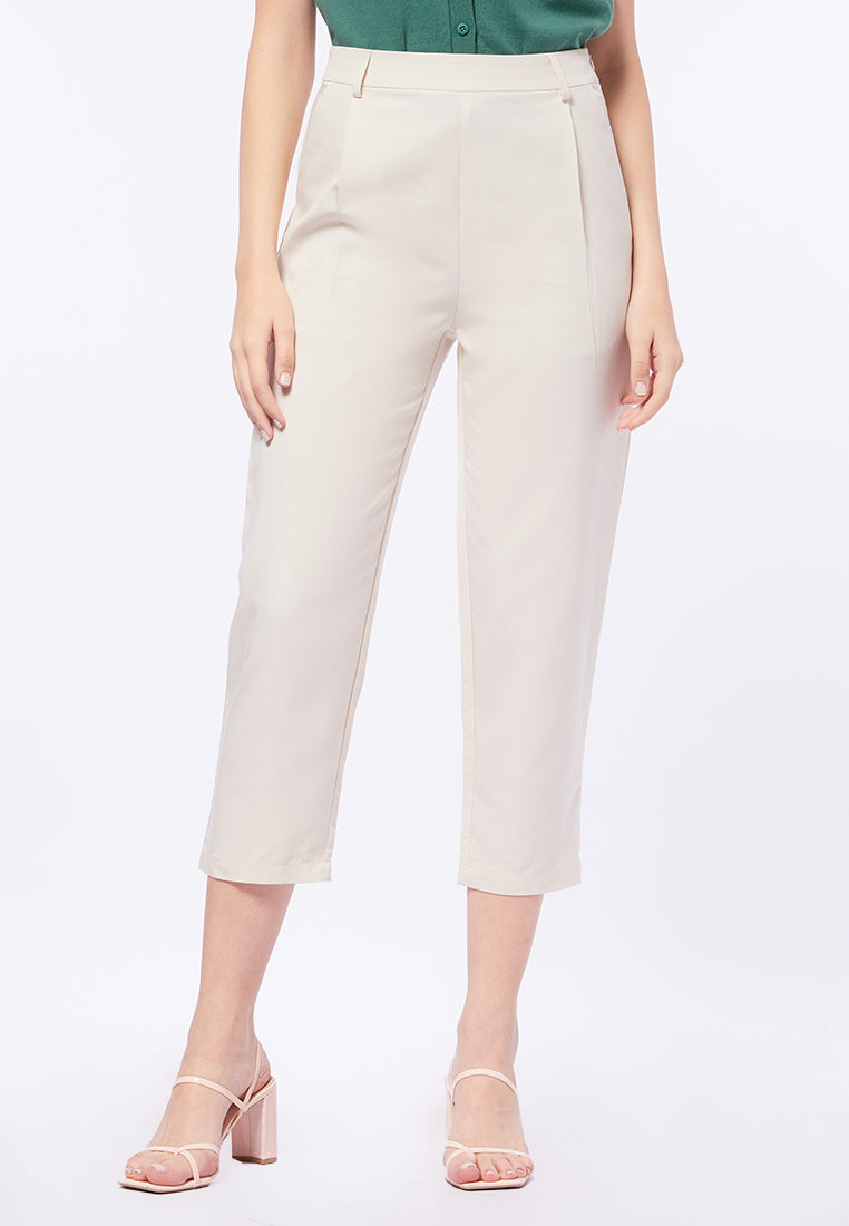 High Waist Tapered Fit Long Pants