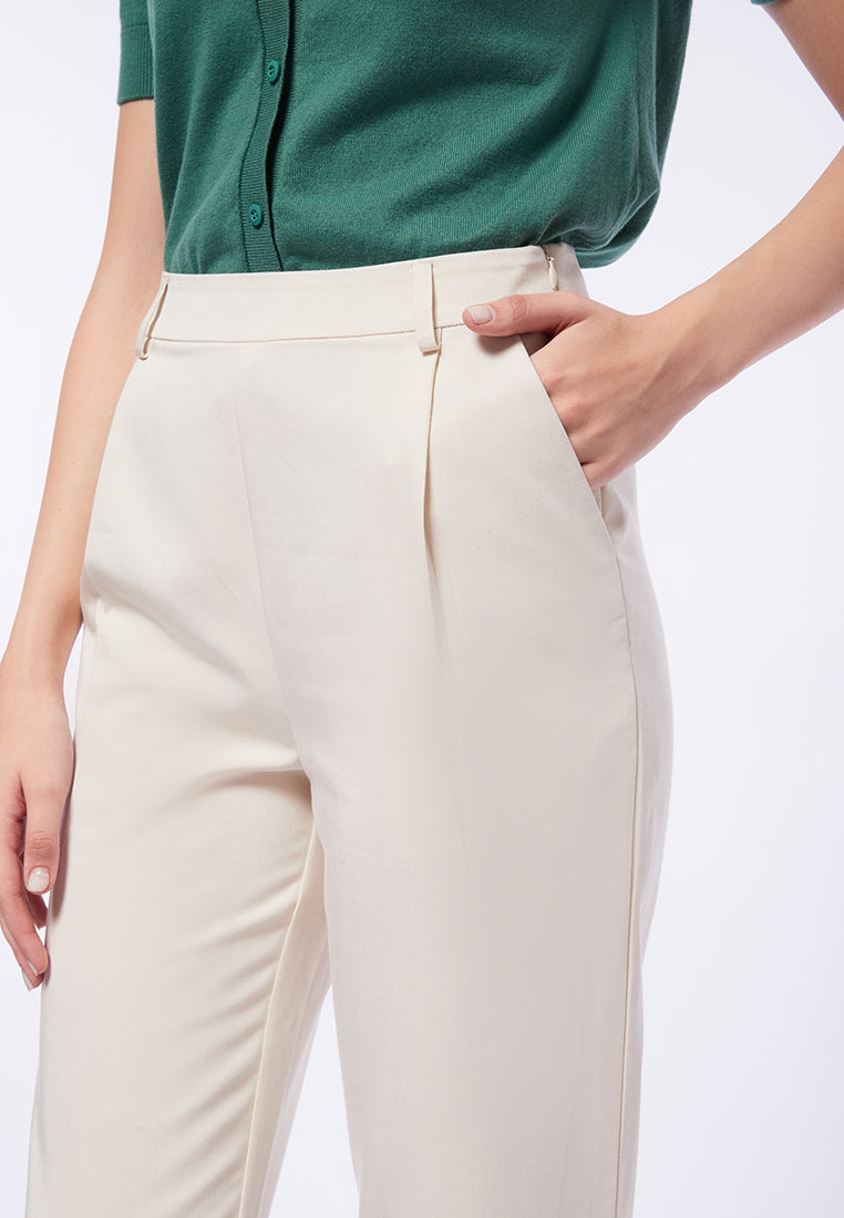 High Waist Tapered Fit Long Pants
