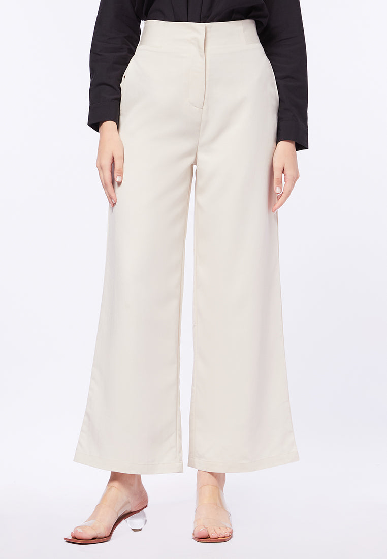 High Waist Straight Long Pants